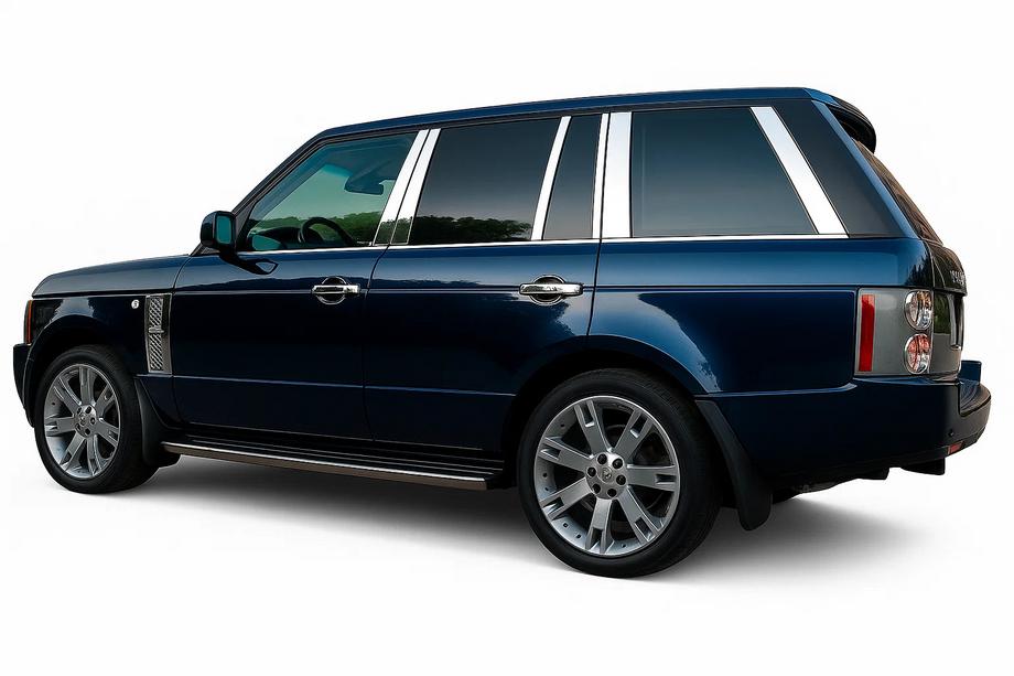 Range Rover III L322 2002-2012 Modanature Montanti Porta in Acciaio Inox (14 pz) Image