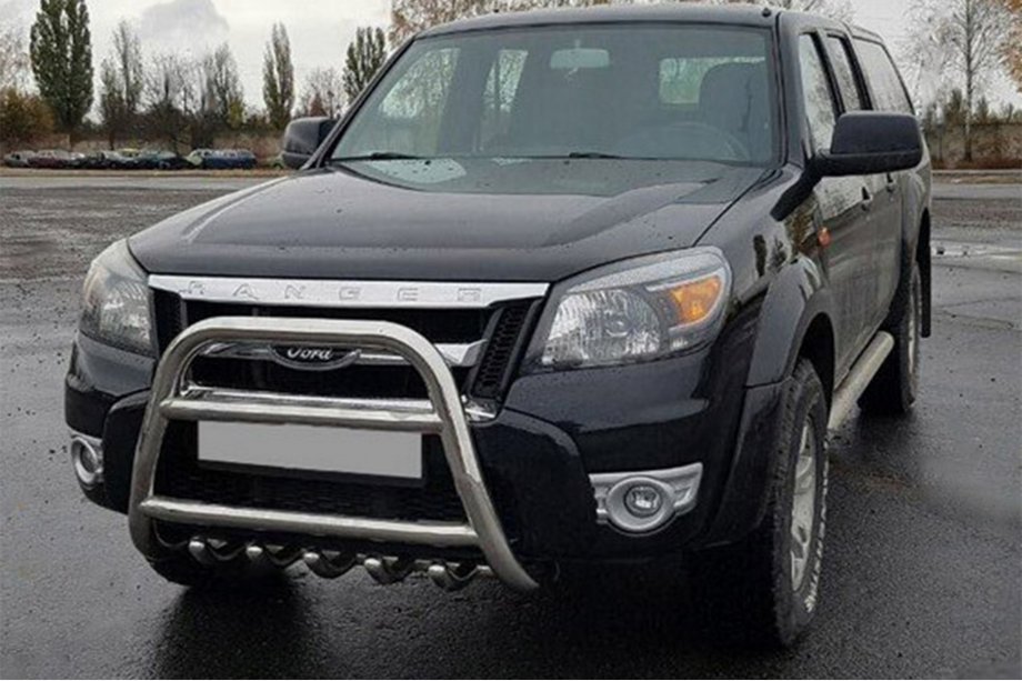 Ford Ranger 2007-2011 Protezione Anteriore QT008 (Acciaio Inox) Image