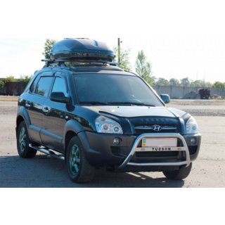 Protezione Anteriore WT025 (Acciaio Inox) Hyundai Tucson JM 2004- foto 3