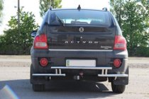 SsangYong Action 2005-2018 Protezione Posteriore AK005-2 (Acciaio Inox) foto 2