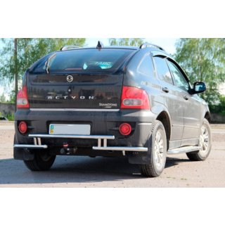Protezione Posteriore AK005-2 (Acciaio Inox) SsangYong Action 2005-2018 foto 3