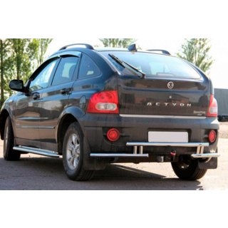 Protezione Posteriore AK005-2 (Acciaio Inox) SsangYong Action 2005-2018 foto 1