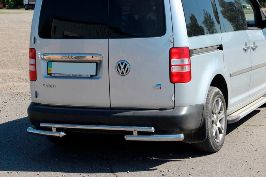 Volkswagen Caddy 2004-2010 Barra posteriore AK003-2 (2 pz, acciaio inox) Image