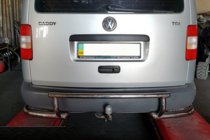 Volkswagen Caddy 2004-2010 Barra Posteriore AK003-3 (2 pz, acciaio inox) foto 2