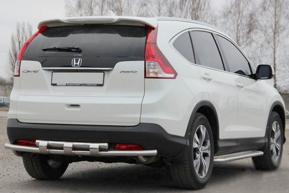 Honda CRV 2012-2016 Barra posteriore AK002-doppia (acciaio inox) Image