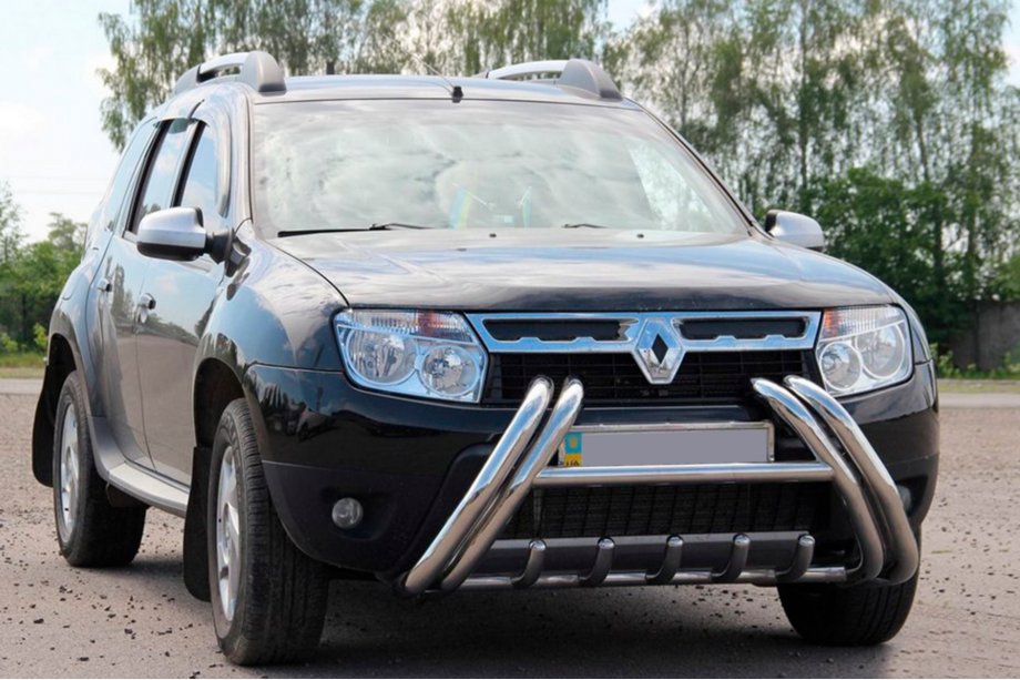 Renault Duster 2008–2017 Bull bar Kelebek WT011 (acciaio inox) Foto 1