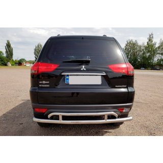 Protezione posteriore AK002-2 (2 pz, acciaio inox) Mitsubishi Pajero Sport 2008-2015 foto 4