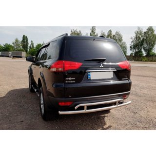 Protezione posteriore AK002-2 (2 pz, acciaio inox) Mitsubishi Pajero Sport 2008-2015 foto 1