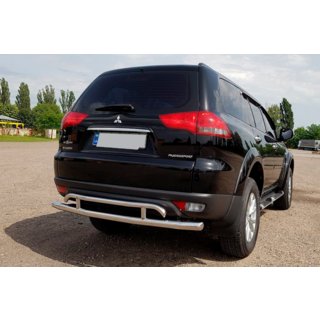Protezione posteriore AK002-2 (2 pz, acciaio inox) Mitsubishi Pajero Sport 2008-2015 foto 3