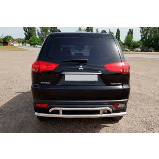 Protezione posteriore AK002-2 (2 pz, acciaio inox) Mitsubishi Pajero Sport 2008-2015 foto 2