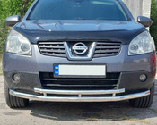 Nissan Qashqai 2007-2010 Protezione frontale doppia ST014 (acciaio inox) foto 1