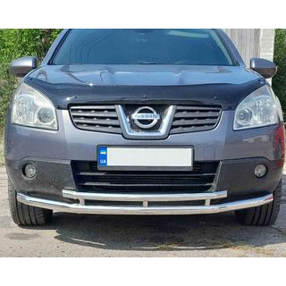 Protezione frontale doppia ST014 (acciaio inox) Nissan Qashqai 2007-2010 foto 1