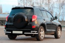 Toyota Rav 4 2006-2013 Angolari posteriori AK003-Double (2 pz, acciaio inox) foto 1