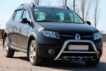 Renault Sandero 2013-2022 Protezione Anteriore WT003 (Acciaio Inox) foto 3