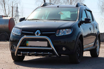 Dacia Sandero 2013-2020 Protezione Anteriore WT003 (Acciaio Inox) foto 1