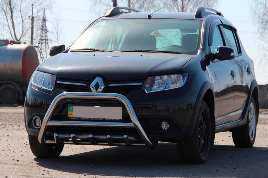 Dacia Sandero 2013-2020 Protezione Anteriore WT003 (Acciaio Inox) Image