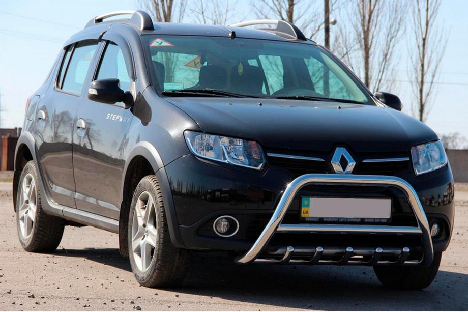 Dacia Sandero 2013-2020 Protezione Anteriore WT003 (Acciaio Inox) 51 mm Foto 3