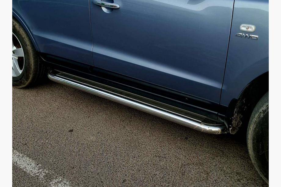 Hyundai Santa Fe 2 2006-2012 Pedane Laterali Premium (2 pz, Acciaio Inox) Image