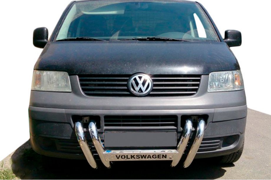 Volkswagen T5 Transporter 2003-2010 Protezione Anteriore ST006-04 Griglia (Acciaio Inox) Foto 1