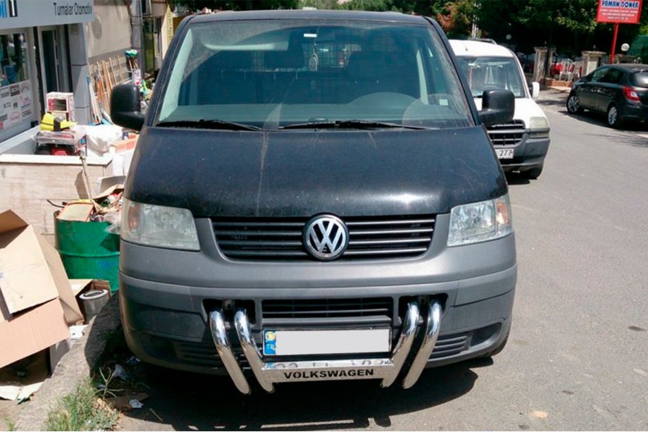 Volkswagen T5 Transporter 2003-2010 Protezione Anteriore ST006-04 Griglia (Acciaio Inox) Foto 3