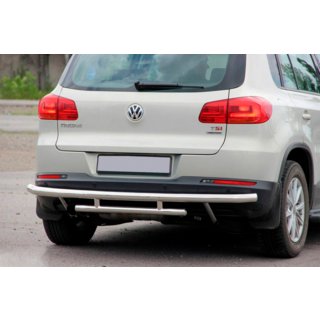 Protezione Posteriore AK002-2 (Acciaio Inox) Volkswagen Tiguan 2007-2016 foto 2