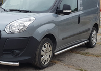Fiat Doblo II 2010-2022 Tubi Laterali (2 pz, Acciaio Inox) 60mm, Passo Maxi foto 1