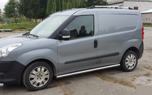 Fiat Doblo II 2010-2022 Tubi Laterali (2 pz, Acciaio Inox) 60mm, Passo Maxi foto 2