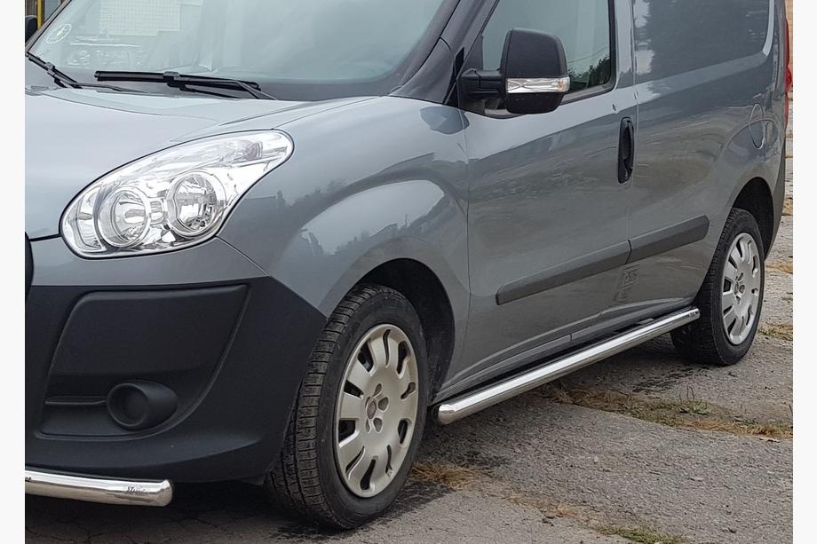 Fiat Doblo II 2010-2022 Tubi Laterali (2 pz, Acciaio Inox) 60mm, Passo Maxi Image