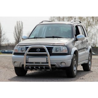Protezione Anteriore QT007 (Acciaio Inox) Suzuki Vitara 1998-2006 foto 3