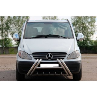 Bull bar Kelebek WT011 (inox) Mercedes Vito W639 2004-2014 foto 3