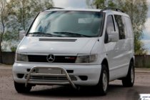 Mercedes Vito W638 1996-2003 Protezione Anteriore WT022 (Acciaio Inox) foto 3