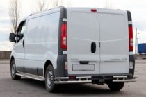 Renault Trafic 2001–2015 Protezione Posteriore AK003-Plus-2 (Acciaio Inox) foto 3