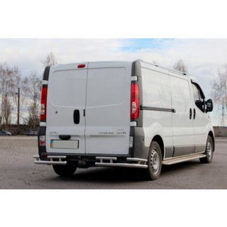 Protezione Posteriore AK003-Plus-2 (Acciaio Inox) Renault Trafic 2001–2015 foto 1