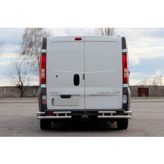 Protezione Posteriore AK003-Plus-2 (Acciaio Inox) Opel Vivaro 2001–2015 foto 2