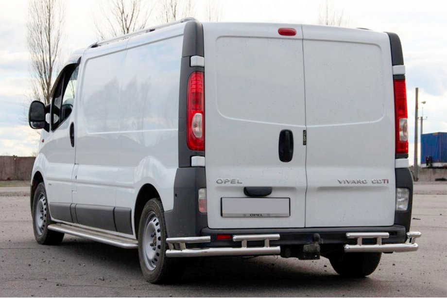 Opel Vivaro 2001–2015 Protezione Posteriore AK003-Plus-2 (Acciaio Inox) Foto 3