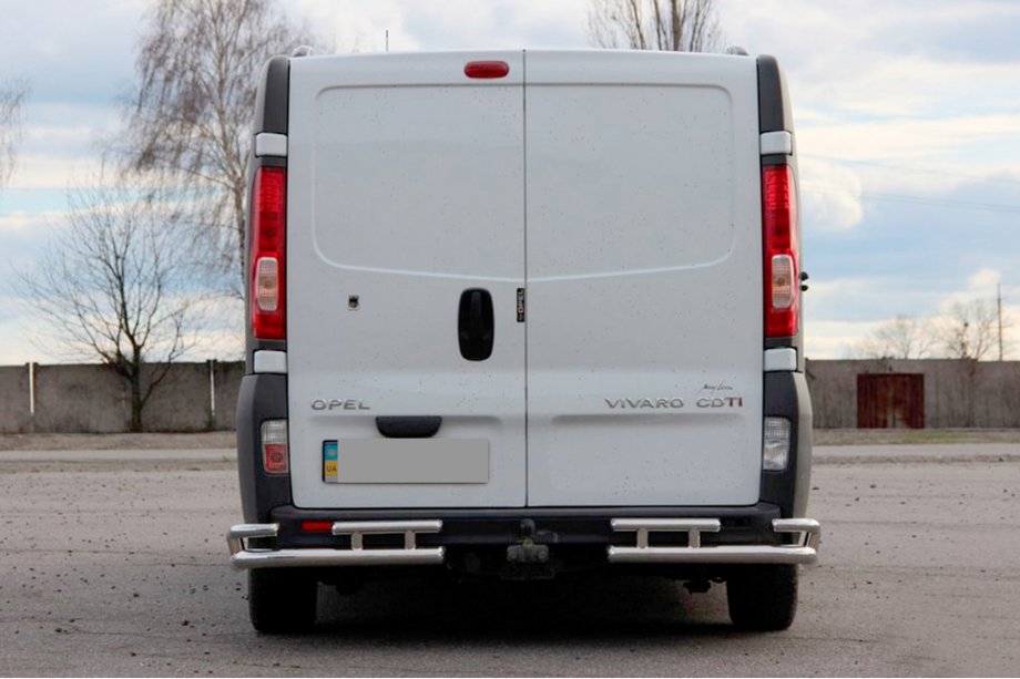 Opel Vivaro 2001–2015 Protezione Posteriore AK003-Plus-2 (Acciaio Inox) Foto 2