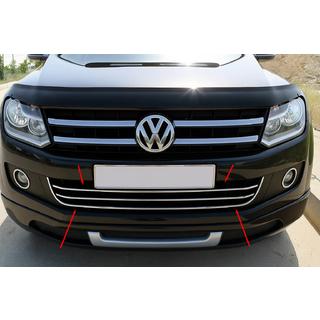 Coperture paraurti anteriore in acciaio inox con design sorriso (3 pz) Volkswagen Amarok 2010-2022 foto 1