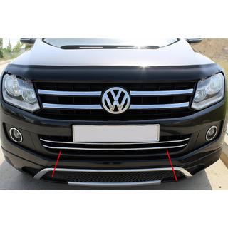 Coperture paraurti anteriore in acciaio inox (2 pz) Volkswagen Amarok 2010-2022 foto 1