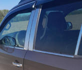 Volkswagen Amarok 2010-2022 Cornici finestrini acciaio inox (4 strisce) OmsaLine - Acciaio Inox Italiano foto 5
