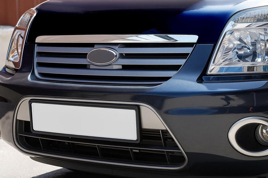 Ford Connect 2010-2013 Bordino cromato cofano Plastica Cromata Image