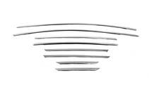 Ford Focus III 2011-2017 Cornici superiori finestrini acciaio inox (8 pz) Hatchback, OmsaLine - Acciaio Inox Italiano foto 2