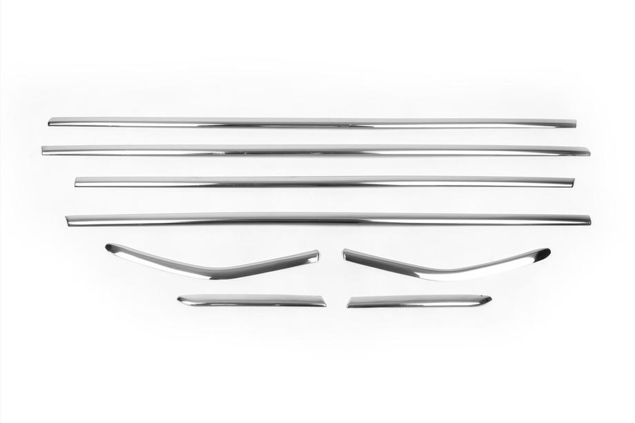 Ford Focus III 2011-2017 Modanature inferiori finestrini acciaio inox (8 pz) Hatchback, OmsaLine - Acciaio Inox Italiano Foto 5