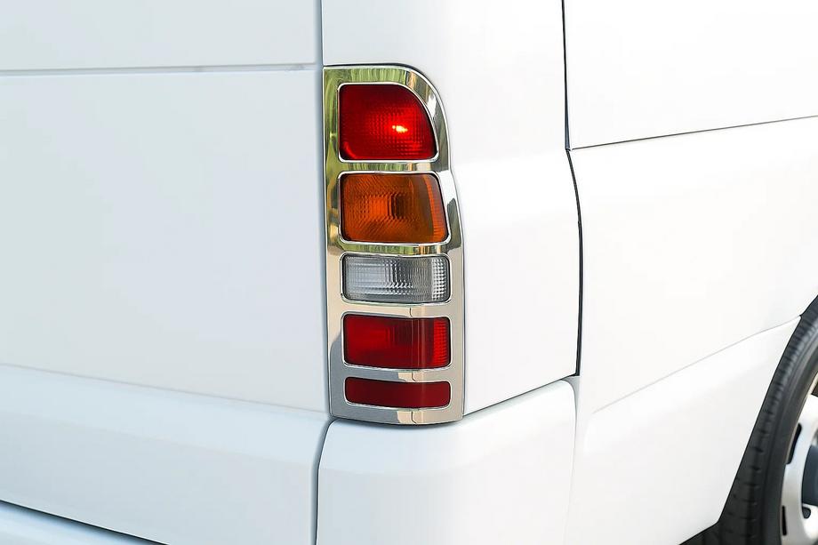 Ford Transit 2000–2014 Coperture Fanali Posteriori (2 pz, Acciaio Inox) Image