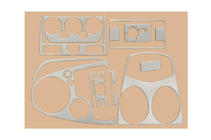 Ford Fiesta 2002-2008 Rivestimenti cruscotto interni (2005-2008) Alluminio foto 2