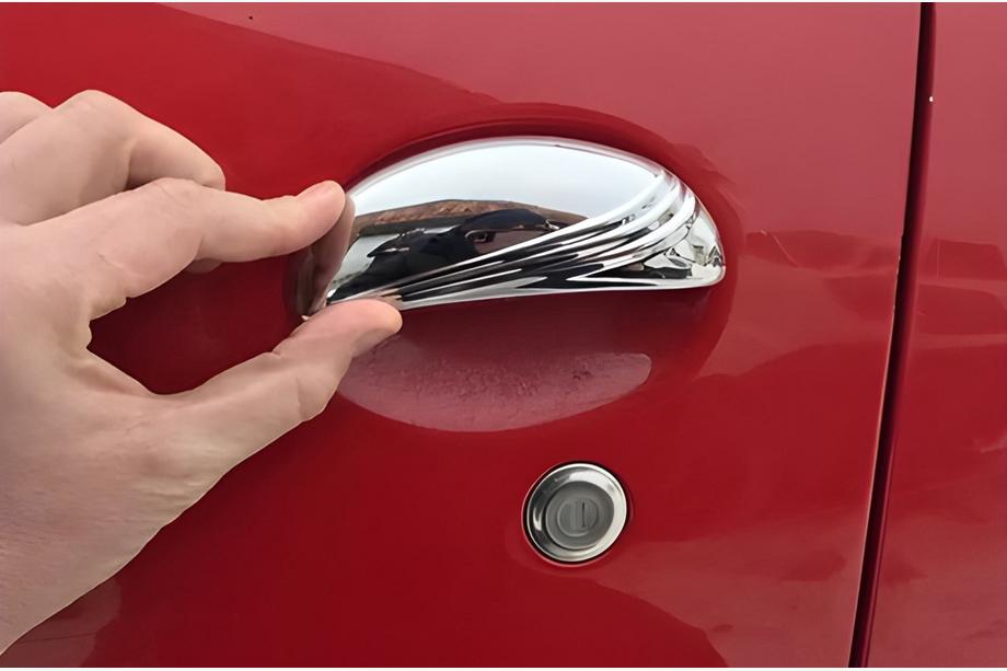 Peugeot 107 2005-2014 Coperture maniglie porta in acciaio inox Image
