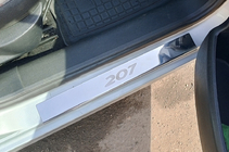 Peugeot 207 2006–2014 Battitacco Carmos (4 pz, acciaio inox) foto 1