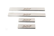 Peugeot 207 2006–2014 Battitacco Carmos (4 pz, acciaio inox) foto 3