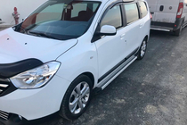 Dacia Lodgy 2012-2022 Pedane Laterali Maya V2 (2 pz, Alluminio) foto 1