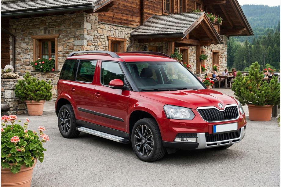 Skoda Yeti 2009-2017 Pedane Laterali Maya V2 (2 pz, Alluminio) Image