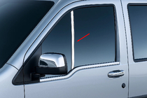 Ford Connect 2006–2009 Modanature verticali in acciaio inox per finestrino fisso (2 pz) Carmos - Acciaio Inox Turco foto 1